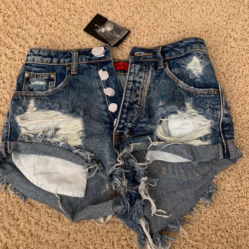 Brand New Denim High Waisted Shorts